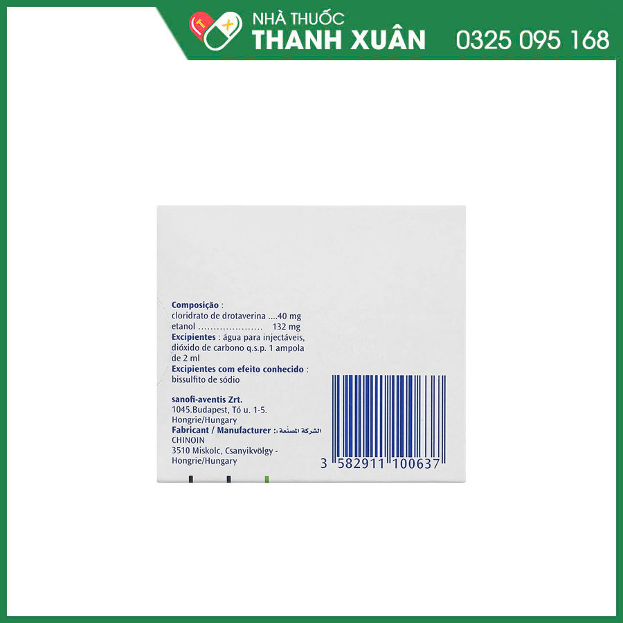 No-Spa 40mg/2ml thuốc chống co thắt cơ trơn trong những bệnh lý đường mật và đường tiết niệu